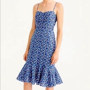 J. Crew blue Liberty print dress size 14 tall